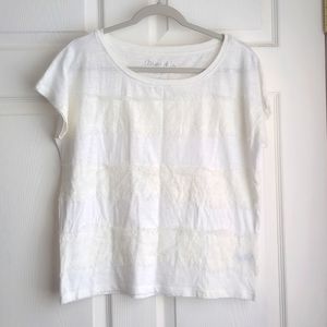 Aeropostale White Lace Trim Top